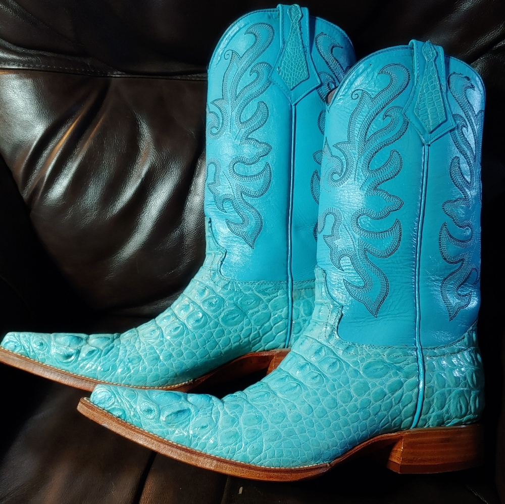 Blue Alligator Caiman Boots 9.5EE